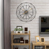 Black Nordic Round Metal 50″ Wall Clock | Aesthetic And Vintage Look