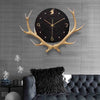 Modern Big Buck Deer Head Resin Wall Clock | 55cm | Perfect for Living & Bedroom