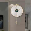 Modern Golden Bird Wall Clock 32cm Gold Swinging Pendulum