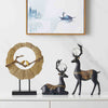 Black Saddle Reindeer Decor Figures