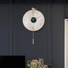 Modern Golden Bird Wall Clock 32cm Gold Swinging Pendulum