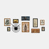 10 Piece Retro Wall decor with Clock