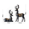 Black Saddle Reindeer Decor Figures