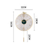 Modern Golden Bird Wall Clock 32cm Gold Swinging Pendulum