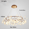 Modern FireflyTree Branch Crystal Chandelier Acrylic Shade & Metal Body Perfect For Any Room