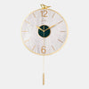 Modern Golden Bird Wall Clock 32cm Gold Swinging Pendulum